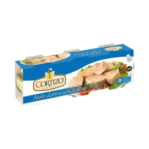 Atún claro en aceite de girasol Cortizo 3x80 g