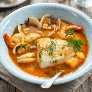 merluza salsa marinera